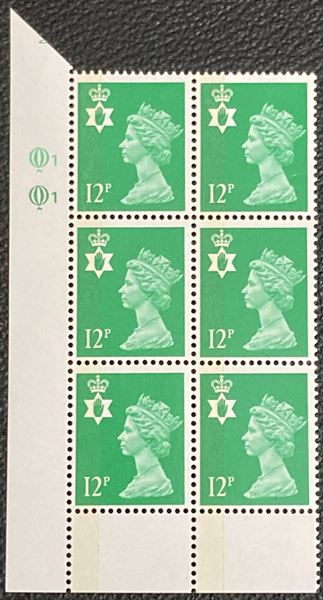 1986 GB - SGNI35 (XNL2) 12p Emerald (Q) Full LB Cyl Q1 Blk (6) A